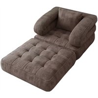 Compressed lazy sofa fabric foldable minimalist modern small apartment reclining and sleeping dual-purpose sofa bed