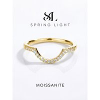 Real Moissanite Diamond Ring for Women Wedding Engagement 925 Sterling Silver Original Luxury Fashion Fine Jewelry