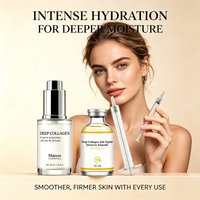 Collagen Serum Set, Collagen Silk Peptide Intensive Ampoule & Collagen Boosting Cream in Serum,Hydration & Firm, Korean Skincare