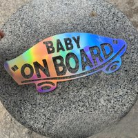 AliExpress NONE High-quality Modified Reflective Car Stickers Remind You To Use Baby on Board for The Rear Window and Door of The Baby Car