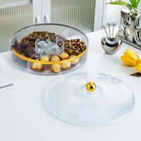 Dried Fruit Holder Tray Decorative Divided Serving Tray Food Storage Container for Sweets Cookies Dessert Party Cakes Snacks