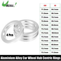 UXCELL 4pcs OD 71.5/72.6/73.1mm to ID 54.1/56.1/70.1/59.1/56.6mm Aluminum Alloy Car Hub Centric Rings Wheel Bore Center Spacer