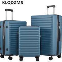 KLQDZMS ABS+PC Suitcase New Boarding Box Women's Trolley Case 20“24”28 Inch Three-piece Combination Box with Wheels Luggage