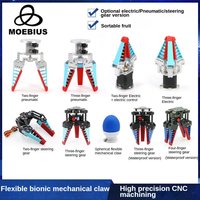 2KG Big Load Flexible Soft Robot Arm Claw Bionic Mechanical Finger Fruit Sorting Gripper Grab Adaptive Pneumatic Electric Hand