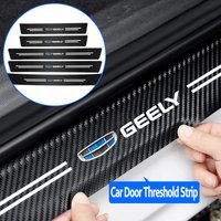 Car Door Carbon Fiber Sill Protector Stickers For Geely Coolray Geometry Emgrand Panda Tugella Binray Okavango Atlas CK Azkarra