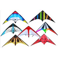 Professional Dual Line Stunt Kite 48 Inch Blue Good Flying Large Delta Kite DIY Toy Multi Style 30m Kite Line Friend Game