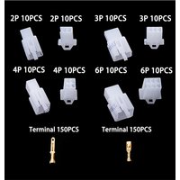 AliExpress NONE 380PCS 2.8 Plug Cable Terminal Plug Kits for Car Motocycle Bike 2.8mm Pitch 2 3 4 6 Pin Electrical Wire Connector Male Female
