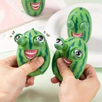 Squishy Watermelon Pop Eyes Squeeze Toy Stress Relief Fidget Sensory Toy For Kids Adults, Anxiety Relief Party Favors Gag Gift