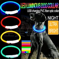 New Dog Luminous Collar Bright Dog Collar Glowing Led Light Dog Collar Light Night Safety GXQ02
