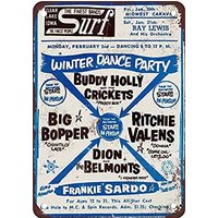 Buddy Holly Final Concert Poster Vintage Look Reproduction Metal Tin Sign es-aluminum