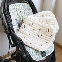 Baby Stroller Seat Cushion, Breathable Summer Line Cotton Baby Stroller Cushion Pushchair for Infant Pram Car Seat