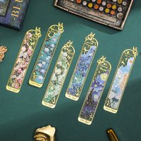 Creative Metal Chinese Style Hollow Bookmark Retro Flower Bookmark Metal Bookmark School Supplies For Children