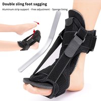 Adjustable Foot Drop Orthosis Brace Ankle Support With Plantar Fascia Support And Aluminum Strip Splint Reinforcement Tool.