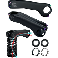 AliExpress NONE BALUGOE Carbon Fiber Internal Wiring Road Bike Mountain Bike Stem 28.6-31.8MM Riser With Washer -10 º -17 º Riding Accessories