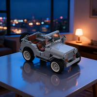 265pcs MOC Willys MB Jeepped Cars Model Building Blocks Construction Christmas Gifts Toy Creative DIY Idea Education Kids Toys