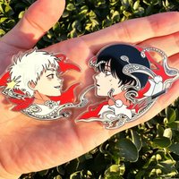 TS HD Yoshiki&Hikaru Matching Acrylic Pins Cosplay Accessories Best Friend Couple Matching Gift Clothes Decor Collectible Pin S
