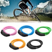 Bike Accessories Cable Chain Cycle Security 4 Digit Password Combination Number Bike Lock Padlock