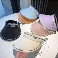 AliExpress NONE Portable Sun Hat Can Roll Large Eaves All Summer Female Hat Hollowed Cycling Out Sun Shade Beach Sun Protection Women
