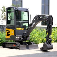 Customized 1 Ton 2 Ton 1t 1.7t 2t Hydraulic Crawler Backhoe Mini Digger Micro Bagger Excavator Small Crawler Excavators garden