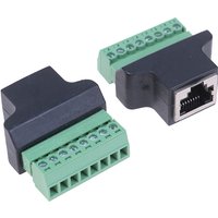1PC RJ45 To Screw Terminal Adaptor RJ45 Female To 8 Pin Connector RJ45 Splitter For CCTV DVR CCTV Accessories