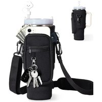 40oz Water Bottle Cover Bag Pouch With Adjustable Straps Neoprene Water Pouch Holder Bottle Carrier Bag For Stanley Quencher Cup