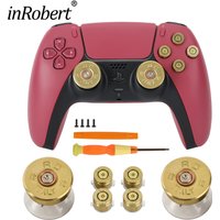 Replacement DIY Button for PS5 Controller Thumb Sticks Analog Grip Bullet Buttons Repair Kits for PS5 Buttons Accessories