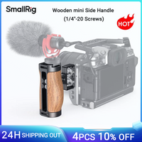 SmallRig Wooden Mini Side Handle (1/4"-20 Screws) Universal DSLR Camera Cage Side Handle for Sony for Canon Camera -2913