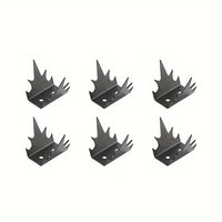 Black Metal Fence Spike, Anti Climb Security Wall Spike, Intruder Deterrent Pointed Fence Nail for Safety Protection