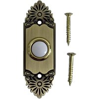 LED Lighted Doorbell Push Button Retro Heavy Duty Wall Mounted European Door Bell Switch for Front Door Office Hotel Office Home