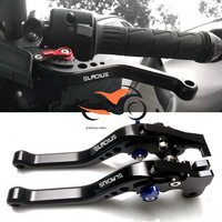 Motorcycle Short Brake Clutch Lever Aluminum CNC Adjustable Motorbike Brake Lever For SFV650 GLADIUS 2009-2015