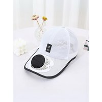 1pc Sun Block Baseball Hat With Solar Fan USB Charging Fan Breathable UV Block Outdoor Sunhats Summer Men Women Fan Baseball Hat