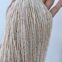 2-2.5mmAA Refined Round Small White Bead Wholesale Natural Freshwater Pearl Jewelry MakeDIY Necklace Bracelet Women Gift Wedding