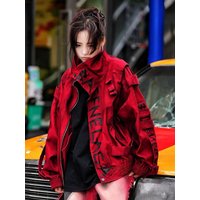 Street Style Cool Personality Design Autumn Versatile Fashionable Men Women Set Casual Daily Outerwear Black Denim Ensemble