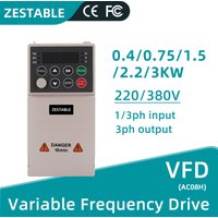Sterownik częstotliwości VFD 0.4/0.75/1.5/2.2/3KW do silników trójfazowych 220V 380V do sterowania prędkością wrzeciona CNC, pompy, wentylatora.
