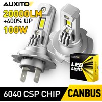 AUXITO 2Pcs Turbo H7 LED Canbus Car Lights 100W Headlamp No Error For Audi A5 A3 V8 Q5 A4 B8 A4 Ford Focus BMW E46 Opel Zafira B