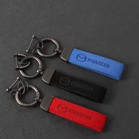 Suede Car Key Chains Pendant Key Ring Holder for Mazda 3 Mazda6 RX8 RX7 MX3 Axela Atenza MX5 CX9 CX3 CX5 CX7 323 626 SKYACTIV