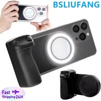BSLIUFANG Magnetic Phone Camera Shoot Hand Grip Phone Holder Shooting Aid Remote Control Handle for Smart PhoneiPhoneAndroid