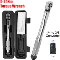 Spanner Hand Tool 1/4'' Drive 5-25N.m Micrometer Professional For Car Bicycle Motorbike Use Adjustable Torque Wrench