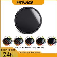 MYOBO ND2-400 Lens Filter Variable Neutral Density Lens Filter Circular ND Filter Grayscale Filter for Camera Photography Lens