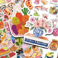 50/100pcs Cartoon Retro Objects Stickers Decals For Phone Scrapbook Skateboard Suitcase Refrigerator Graffiti Aesthetic Stickers