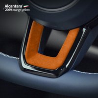 For Zeekr 001 009 Car Steering Wheel U-shaped Decorative Frame Patch Cover Suede Steering Wheel Patch Alcantara Accessories