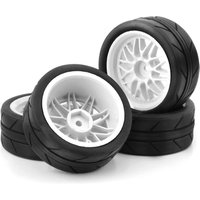 1/10 RC Rally Racing Wear-Resistant Rubber Tires 12mm Hex for HPI/HSP/KYOSHO/Tamiya XV02/XV01/TA06/TT01/TT02/PTG2