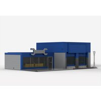 723PCS Auto Repair Garage Shop Model MOC Building Bricks City Street View Modular Technology Gifts Holiday Assemble Children Toy