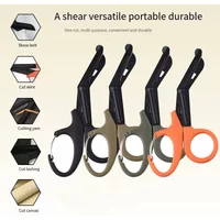15/18.5cm EMT First Aid Bandage Shears, EDC Portable Outdoor Gear, Tactical Rescue First Aid Supplies, Stainless Steel Scissors