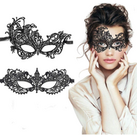 1pcs Simple Sexy Masquerade Mask Women Party Mask Pretty Elegant Lady Lace Masquerade Halloween Mardi Gras Decor