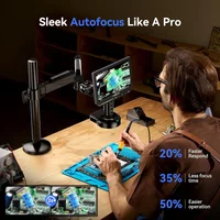 TOMLOV TM4K-AF Flex Arm Autofocus 4K Digital Microscope HDMI 2000X 8" Electronics Soldering Microscopes for Mobile Phone Repair