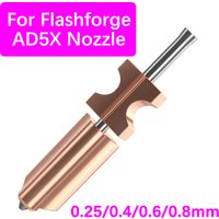 Hardened Steel Nozzles For Flashforge AD5X 0.25 0.4 0.6 0.8mm Quick-Swap Nozzle For FlashForge 3D Printer Ad5x Extruder Hotend