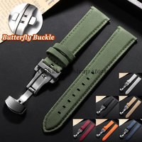 Sailcloth Watch Strap 20mm 22mm for Omega for Seiko Business Nylon Butterfly Buckle Men Women for Rolex Quick Release Watchband