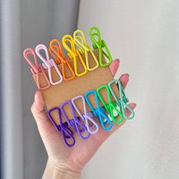 10pcs/set Colorful Paper Clips Metal Binder Clip Novelty Office Supplies for Stationery Scrapbook Gift Document Organization