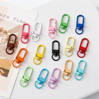 10/20pcs Colorful Carabiner Clasp Key Chain Rotating Keyrings Metal Lobster Clasps Hooks for DIY Key Chain Bags Accessories